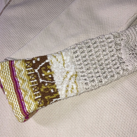 Free People IN THE MIX CUFF Thermal Top NWT - Picture 4 of 8